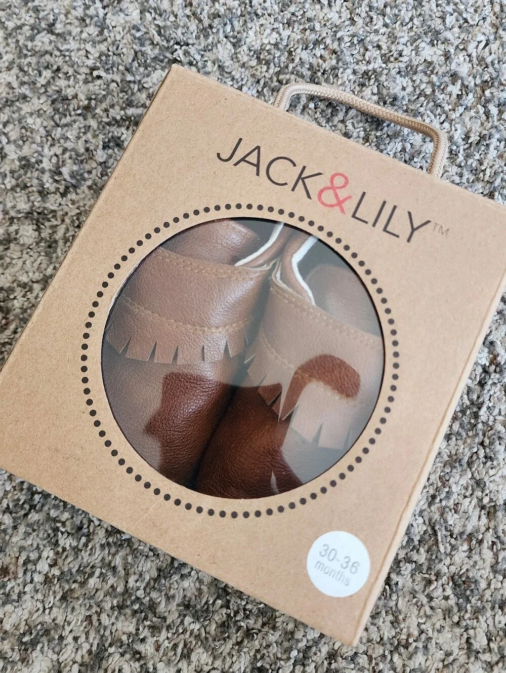 Jack & Lily MY FLEXX Fringe Moccasin Slip-On Shoes in Brown 30-36 Months